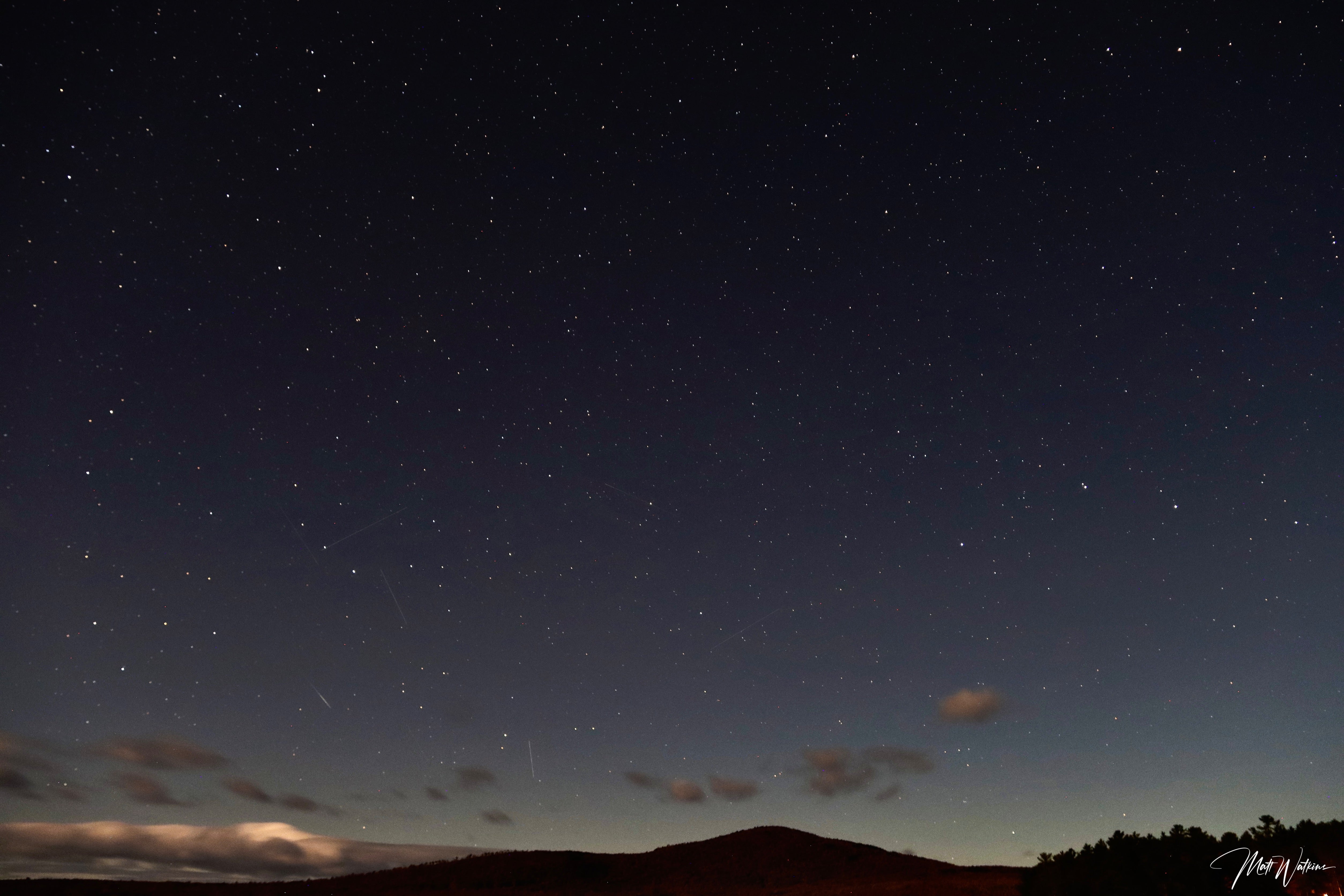 Starry night over Ebeemee Lake, Maine