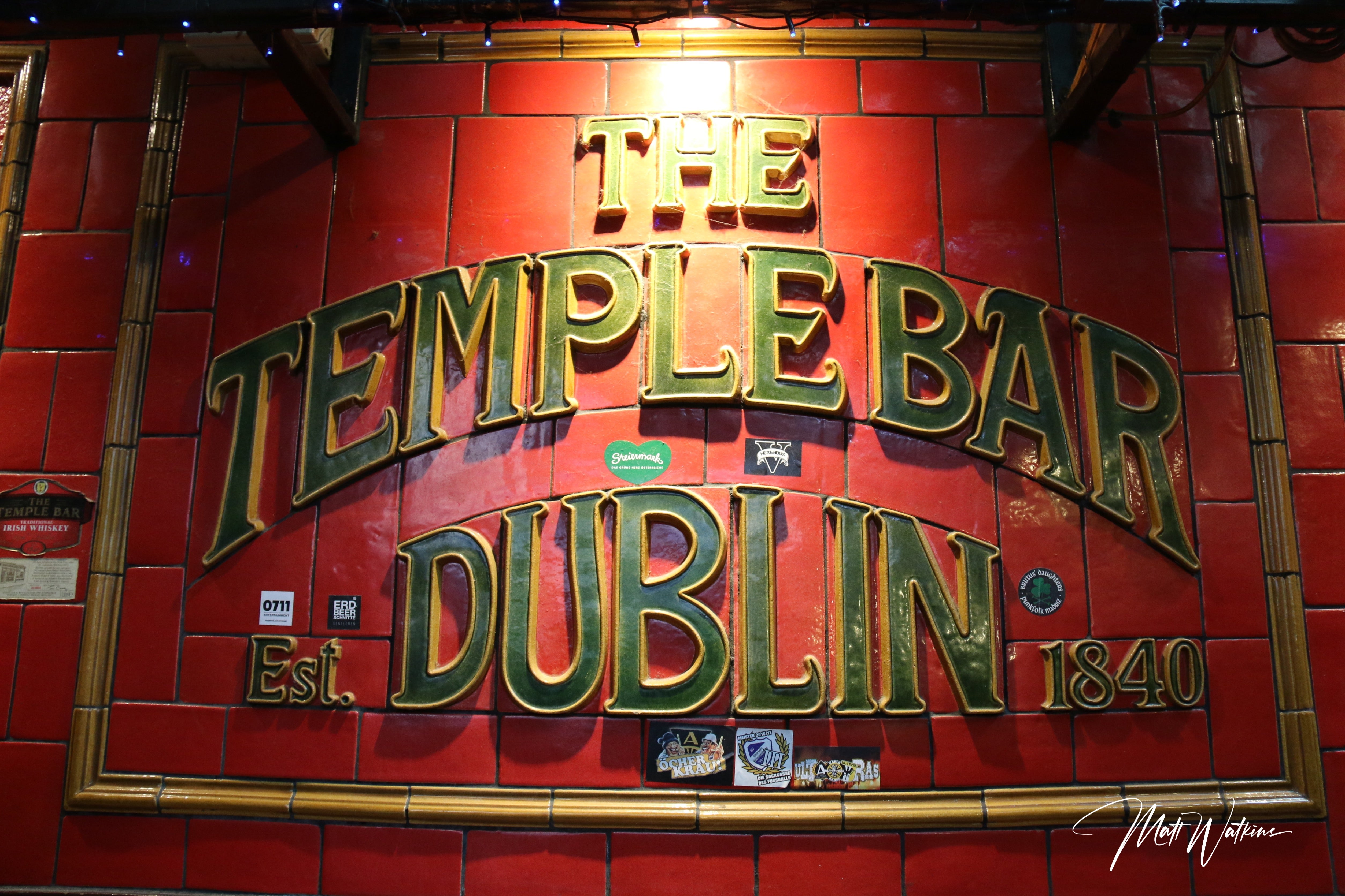 The Temple Bar sign, Dublin