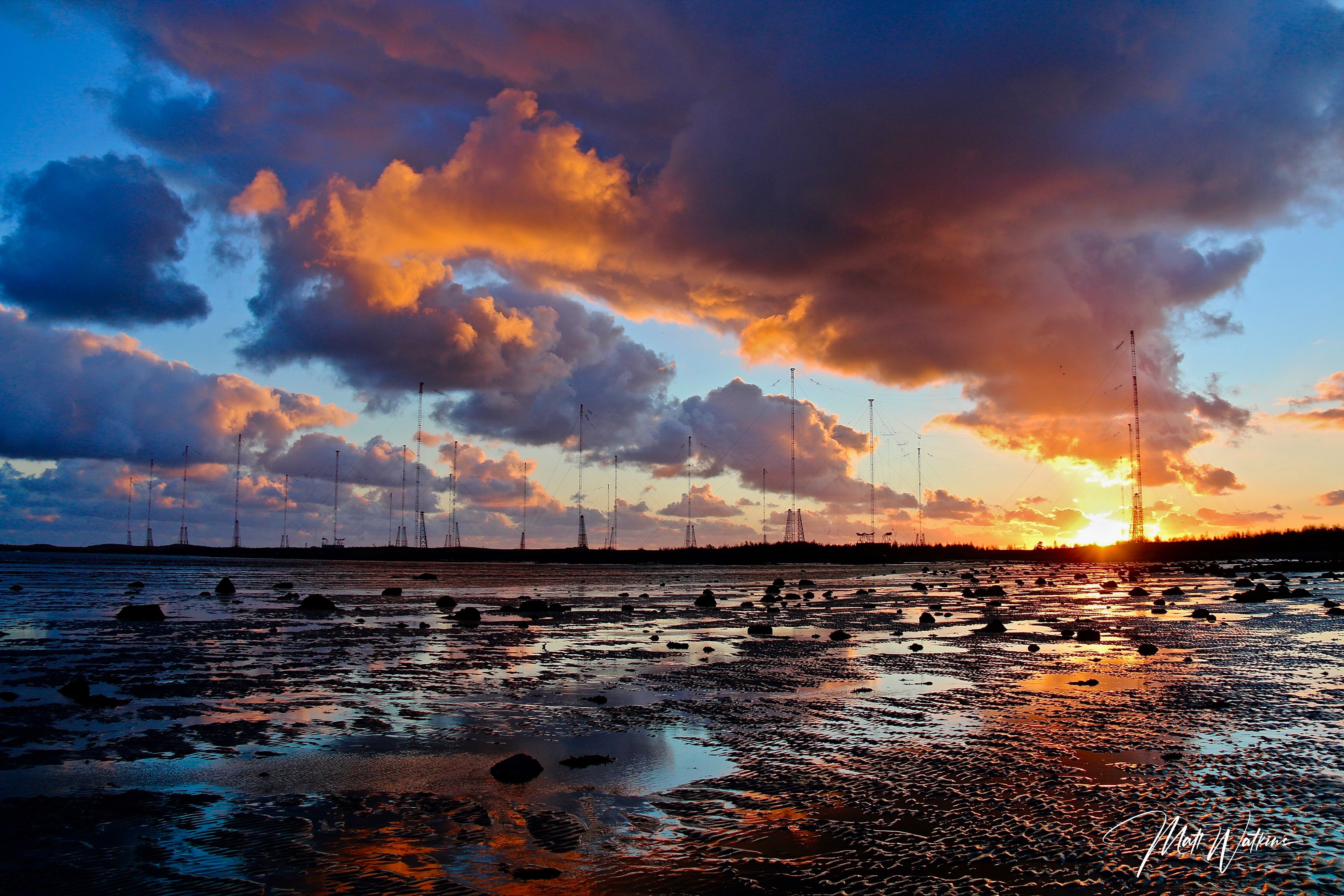 Cutler Maine sunset at low tide