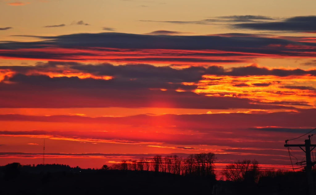 Sunset in Bangor, Maine