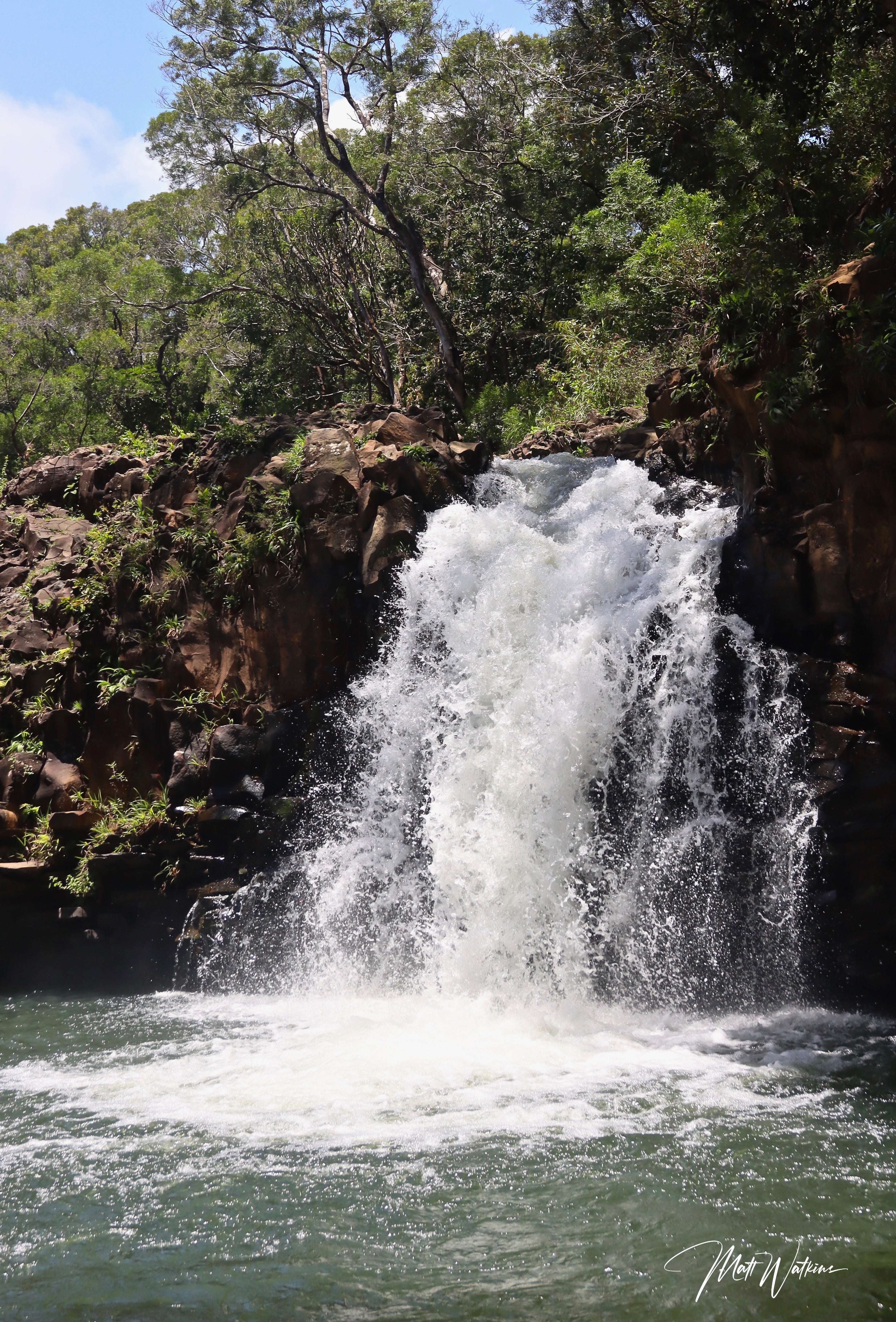 Maui rain forest waterfall