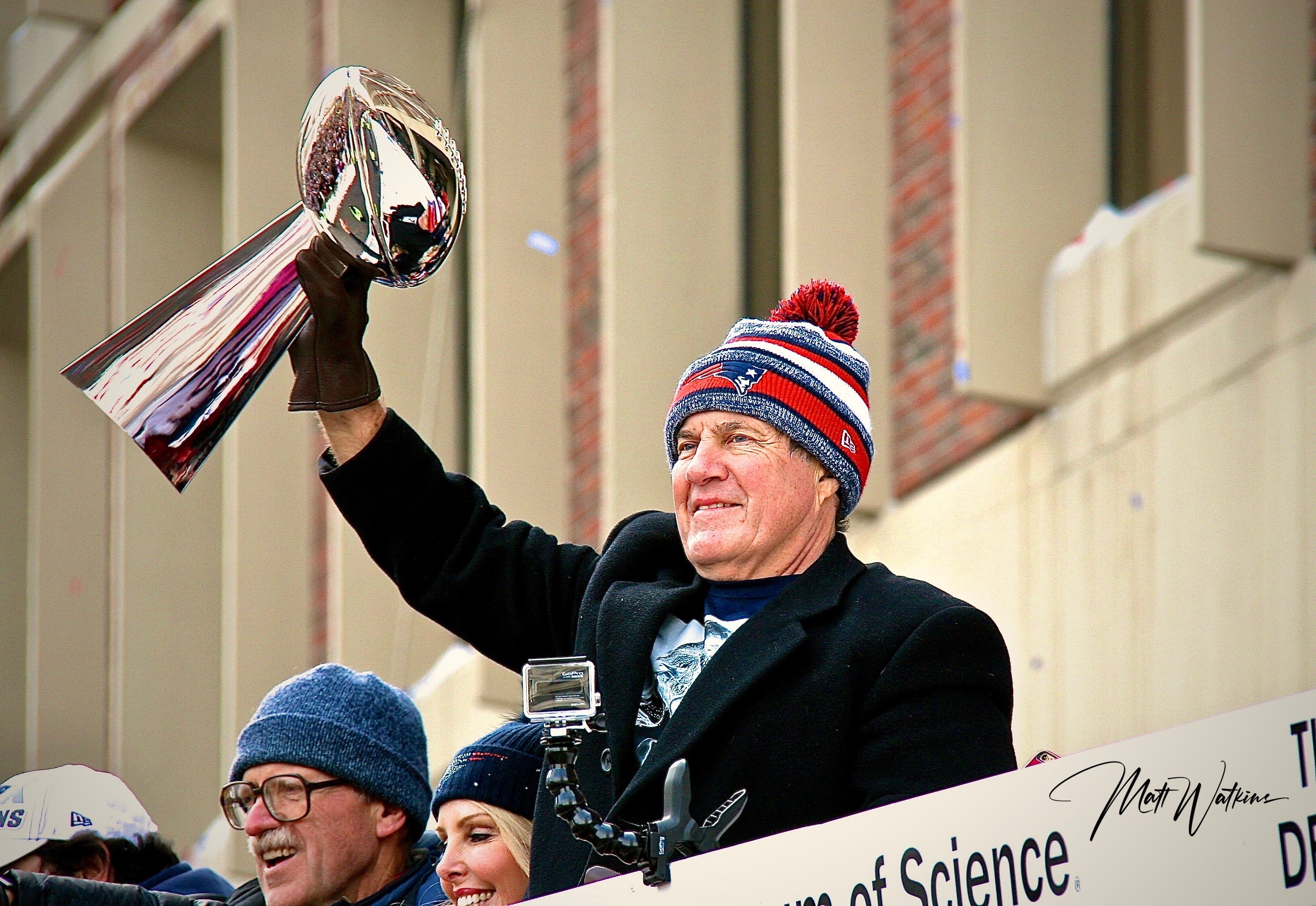 Bill Belichick photo from Super Bowl parade 2015