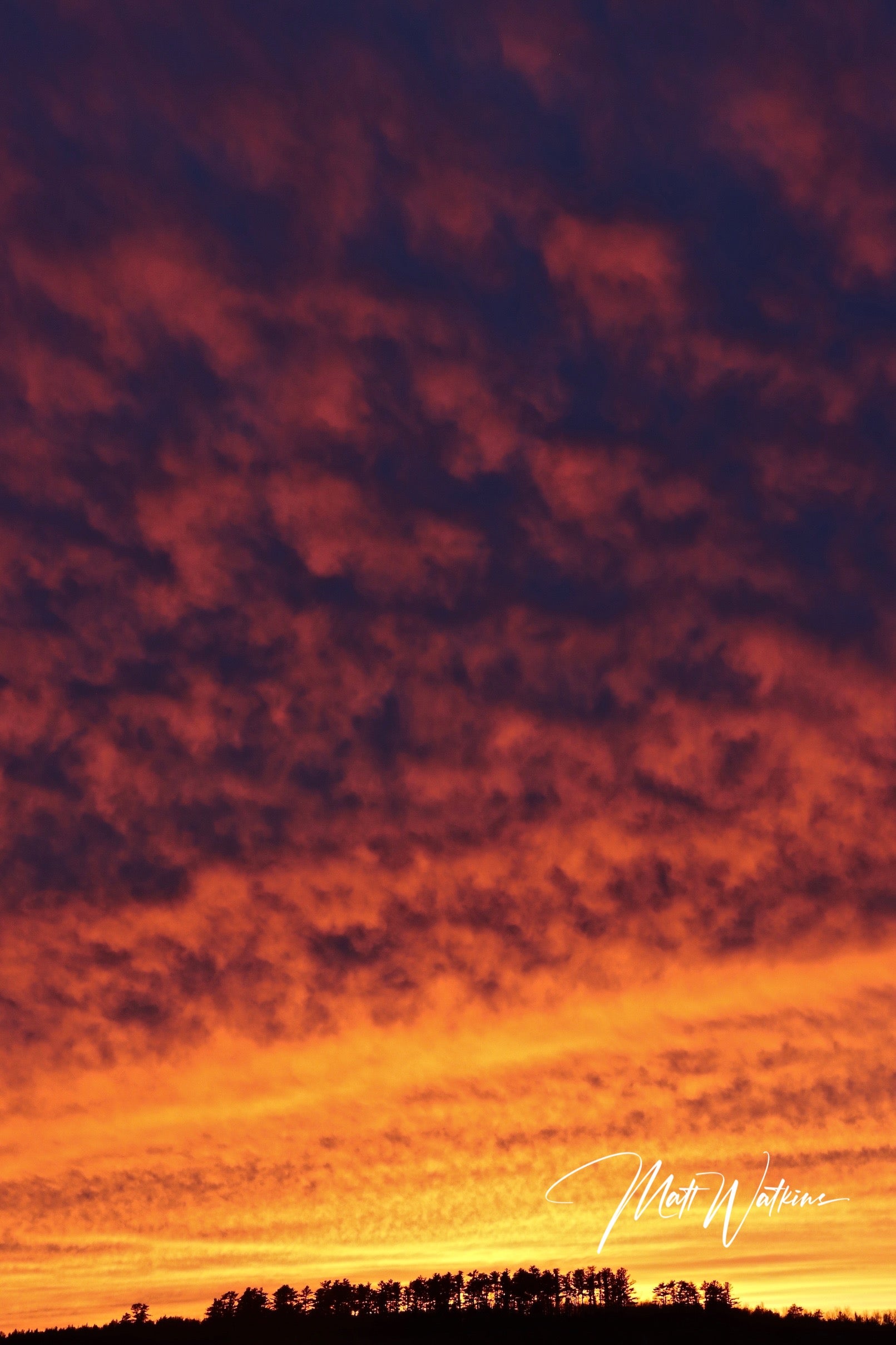 Sunset at Bangor International Airport