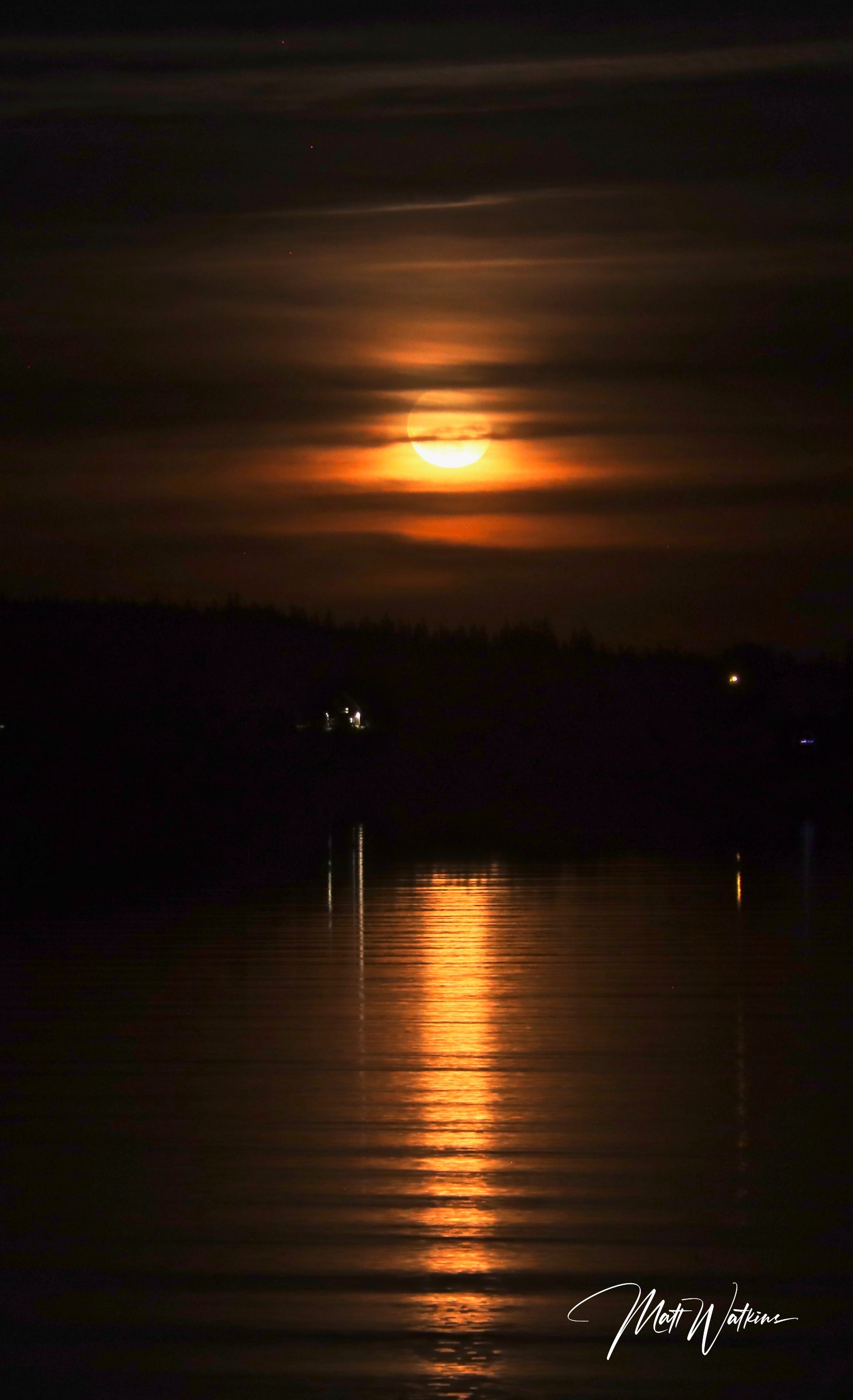 Moon rise in Cutler, Maine