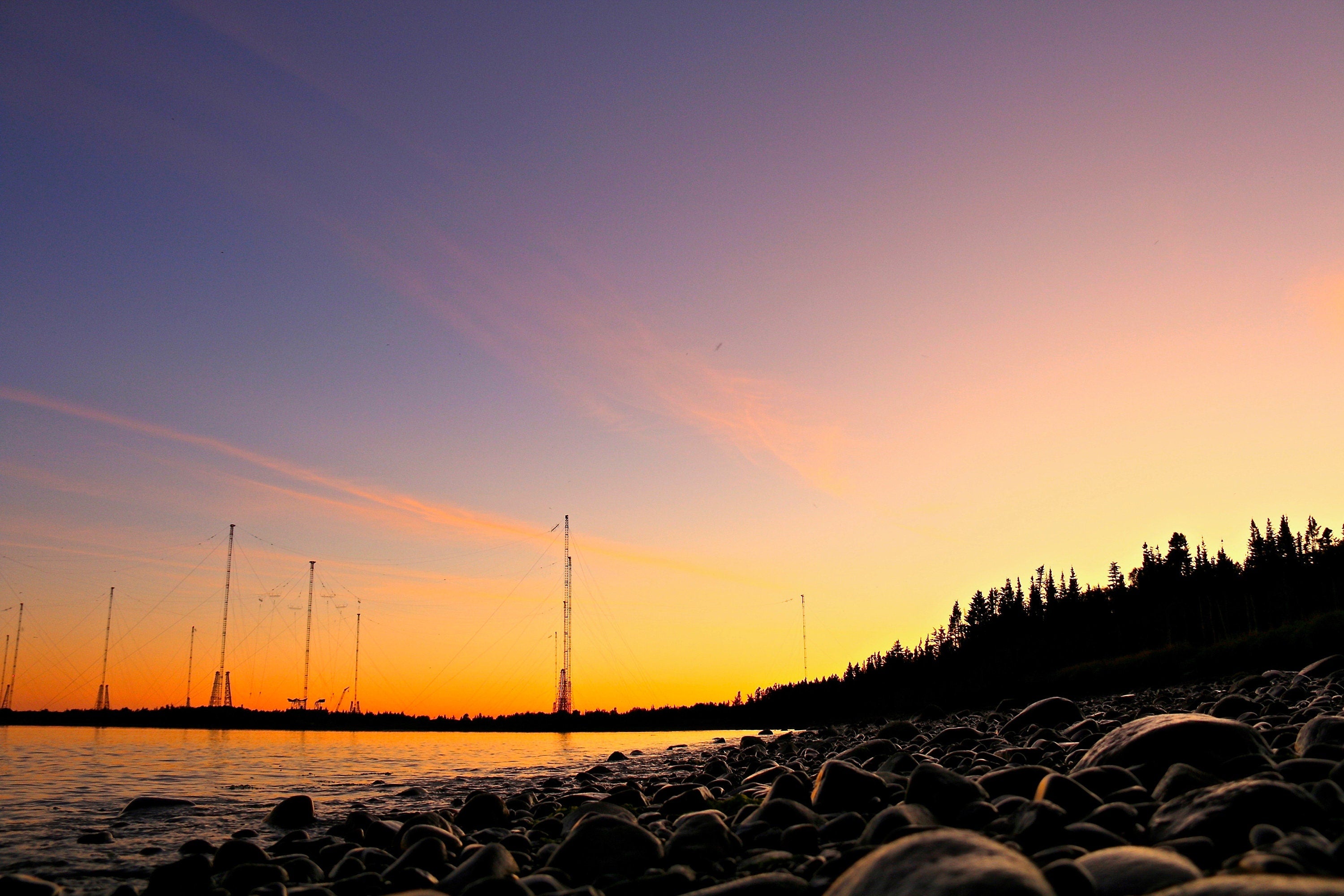 Sunset photo taken in Downeast Maine at low tide